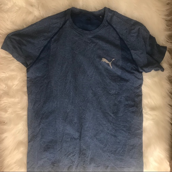 Men’s Puma evoKNIT t-shirt light blue - Picture 2 of 4
